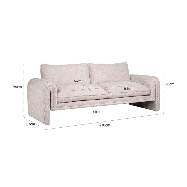 Bank Sandro lovely cream (Be Lovely 11 Cream) van Richmond Interiors – Luxe comfort op maat van PureWonen. Vraag naar de beste prijs.