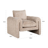 Fauteuil Sandro beige (Be Lovely 170 Beige) van Richmond Interiors – Luxe comfort op maat van PureWonen. Vraag naar de beste prijs.