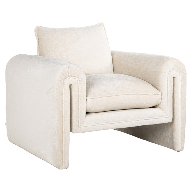 Fauteuil Sandro white chenille (Bergen 900 white chenille) van Richmond Interiors – Luxe comfort op maat van PureWonen. Vraag naar de beste prijs.