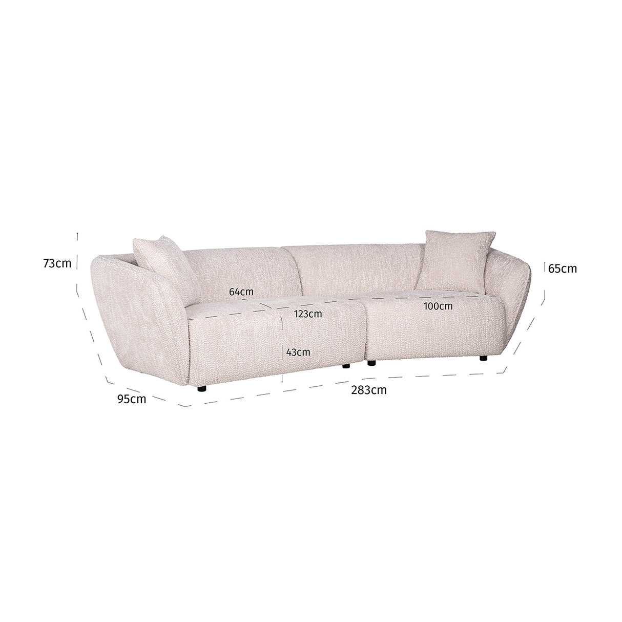 Bank Armand lovely cream (Be Lovely 11 Cream) van Richmond Interiors – Luxe comfort op maat van PureWonen. Vraag naar de beste prijs.