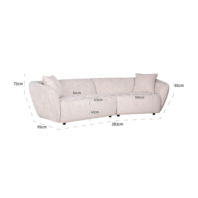 Bank Armand lovely cream (Be Lovely 11 Cream) van Richmond Interiors – Luxe comfort op maat van PureWonen. Vraag naar de beste prijs.