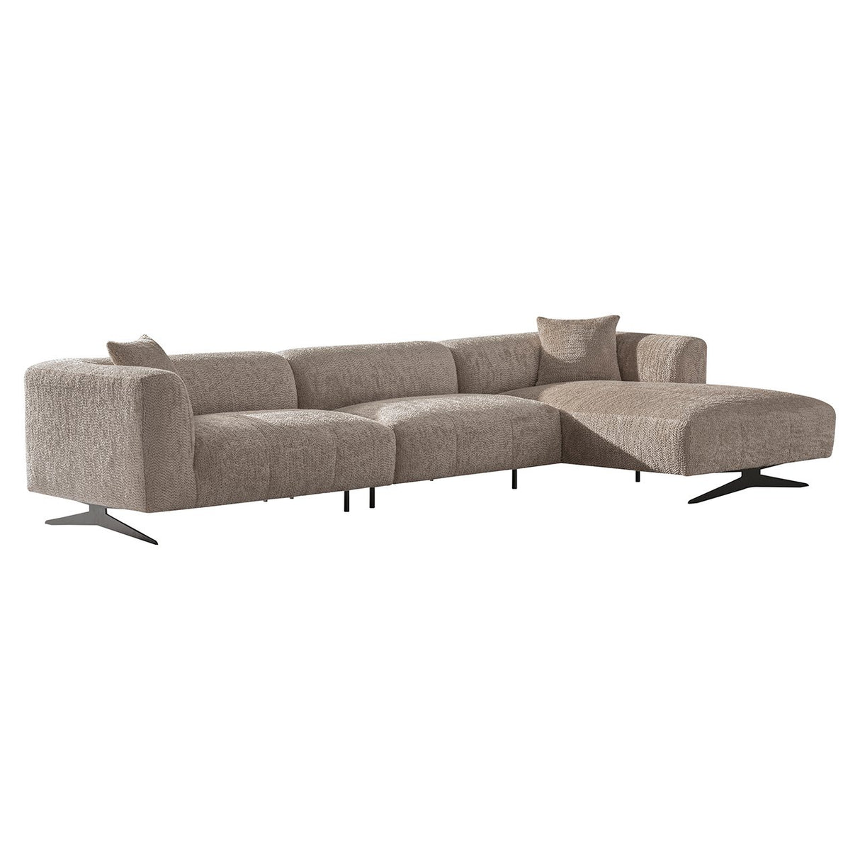 Bank Hoxton 3-zits + lounge rechts (Be Lovely 170 Beige) van Richmond Interiors – Luxe comfort op maat van PureWonen. Vraag naar de beste prijs.