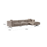 Bank Hoxton 3-zits + lounge rechts (Be Lovely 170 Beige) van Richmond Interiors – Luxe comfort op maat van PureWonen. Vraag naar de beste prijs.