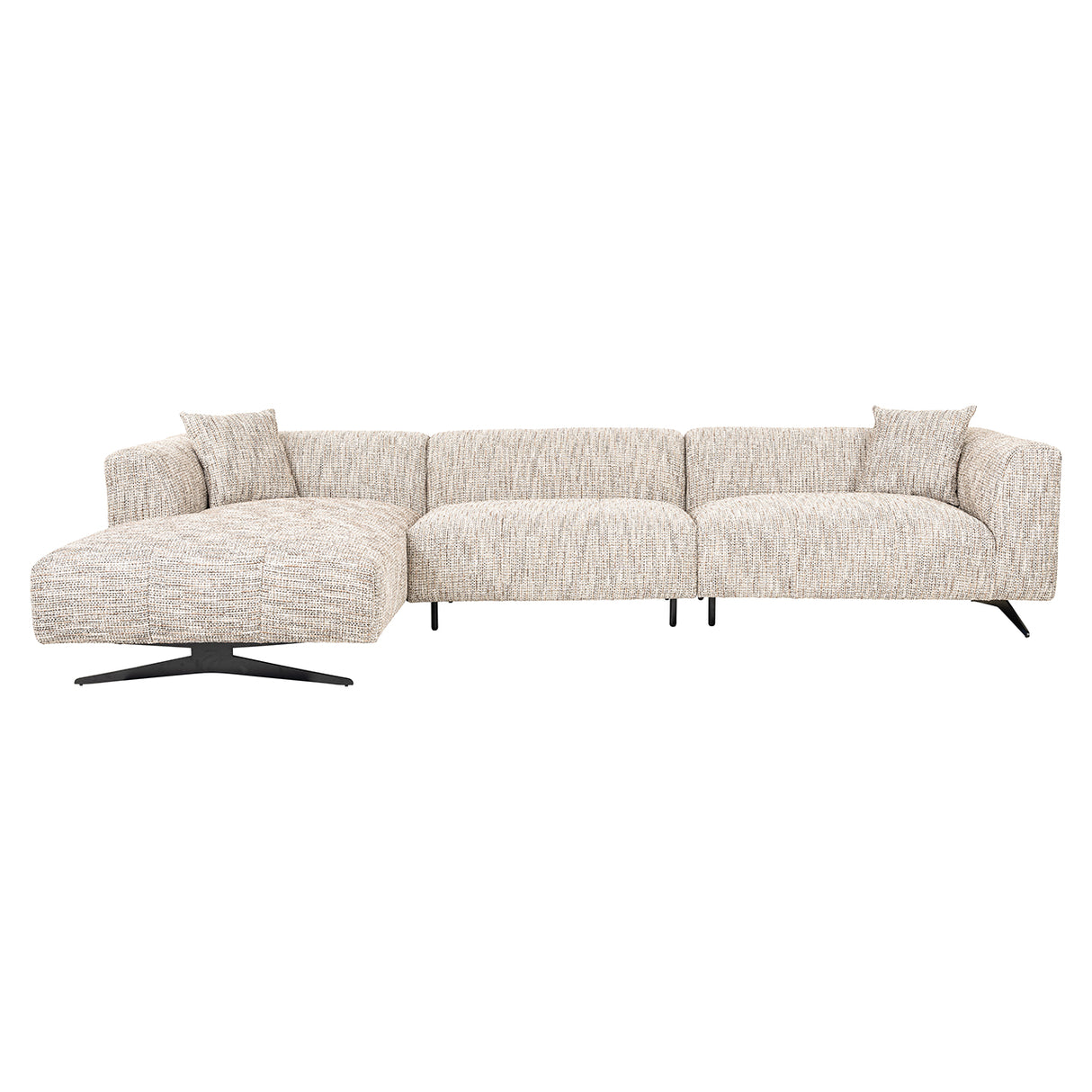 Bank Hoxton 3-zits + lounge links (Be Trendy 01 Nature) van Richmond Interiors – Luxe comfort op maat van PureWonen. Vraag naar de beste prijs.
