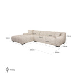Bank Hazel 3-zits + lounge links trendy nature (Be Trendy 01 Nature) van Richmond Interiors – Luxe comfort op maat van PureWonen. Vraag naar de beste prijs.