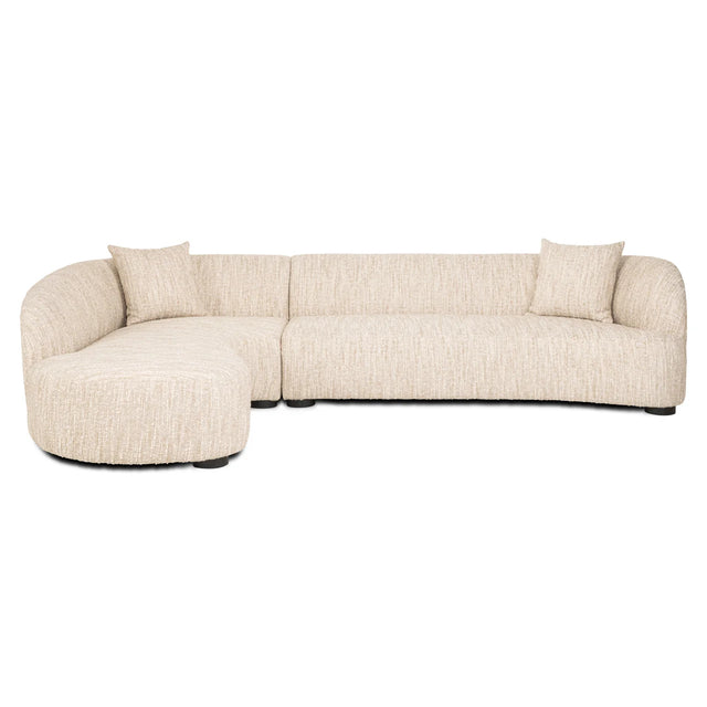 Bank Pandora beige angora lounge left