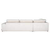 Bank Lund cream fusion 3-seater + ottoman left
