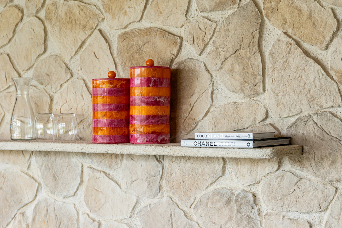 Opbergdoos Lilybelle pink/orange storage jar large – Richmond Interiors (afbeelding 5)