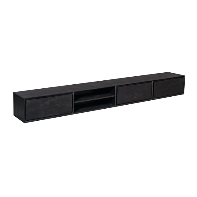 Zwevend tv meubel Ambiance Black | 240 cm