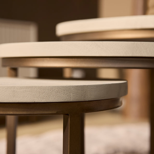 Salontafel Madison Sand | 70 cm | set van 3