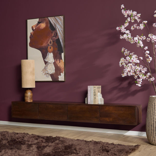 Zwevend tv meubel Vision Brown | 240 cm