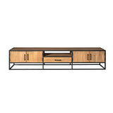 Tv meubel Denver | Mangohout en staal | 240 cm
