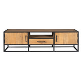 Tv meubel Denver | Mangohout en staal | 180 cm