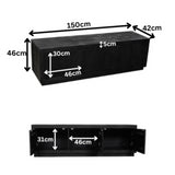 Tv meubel Brussel Black | 150 cm