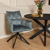 Eetkamerstoel Dani | Velvet Light Blue (set of 2) van PureWonen – Luxe comfort op maat van PureWonen. Vraag naar de beste prijs.