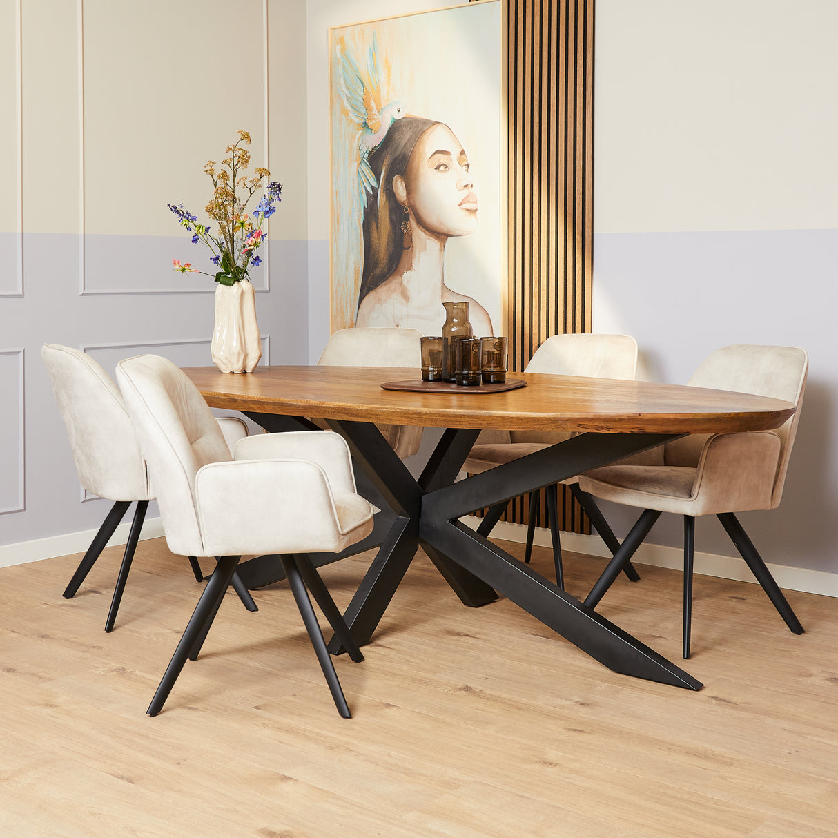 Eetkamerstoel Nova | Champagne (set of 2) van PureWonen – Luxe comfort op maat van PureWonen. Vraag naar de beste prijs.
