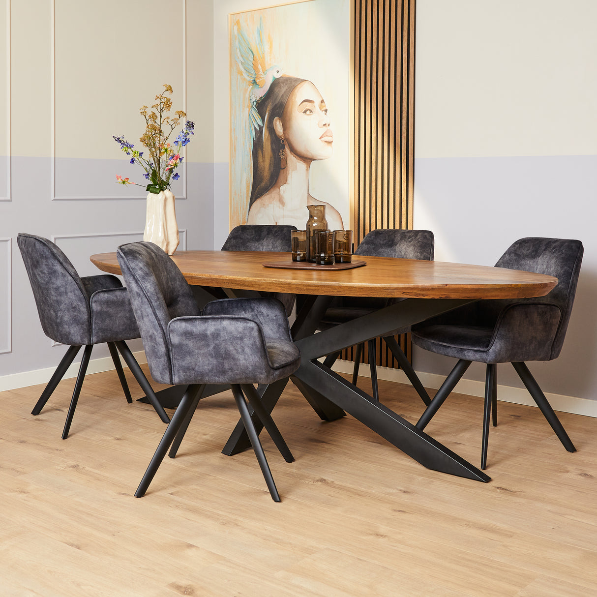Eetkamerstoel Nova | Antraciet (set of 2) van PureWonen – Luxe comfort op maat van PureWonen. Vraag naar de beste prijs.