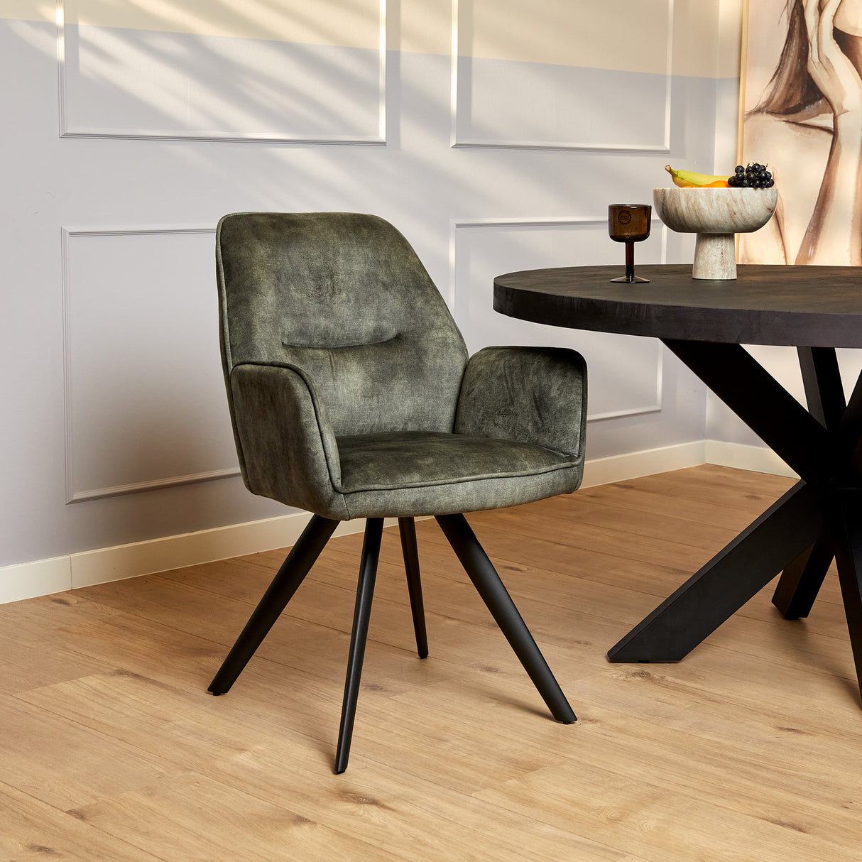 Eetkamerstoel Nova | Hunter Green (set of 2) van PureWonen – Luxe comfort op maat van PureWonen. Vraag naar de beste prijs.