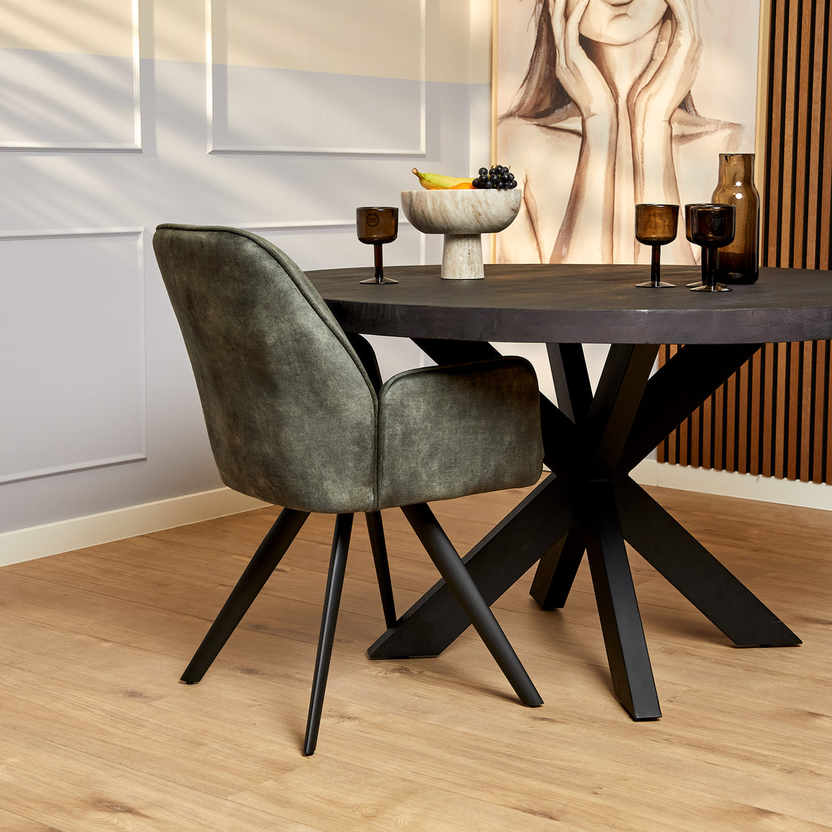 Eetkamerstoel Nova | Hunter Green (set of 2) van PureWonen – Luxe comfort op maat van PureWonen. Vraag naar de beste prijs.