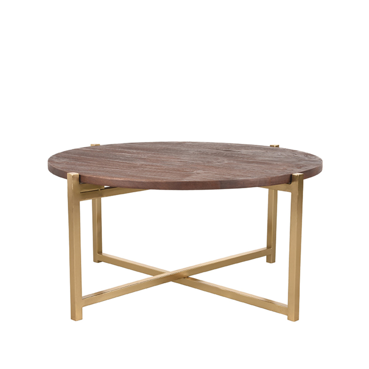 LABEL51 Salontafel Dox - Espresso - Mangohout - 70 cm - Goud van LABEL51 - laagste prijs offerte van PureWonen