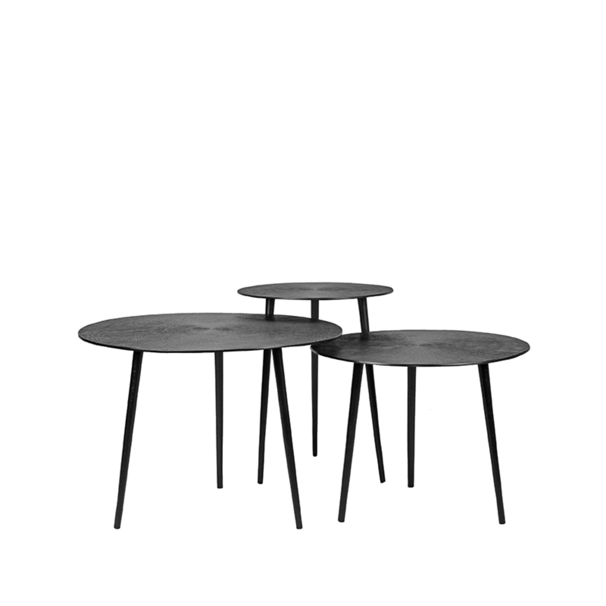 LABEL51 Salontafel Set Nobby - Zwart - Metaal - Set van LABEL51 – Luxe comfort op maat van PureWonen. Vraag naar de beste prijs.