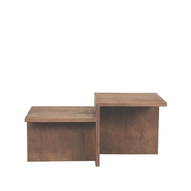 LABEL51 Salontafel Skip - Espresso - Mangohout - 90 cm van LABEL51 - laagste prijs offerte van PureWonen