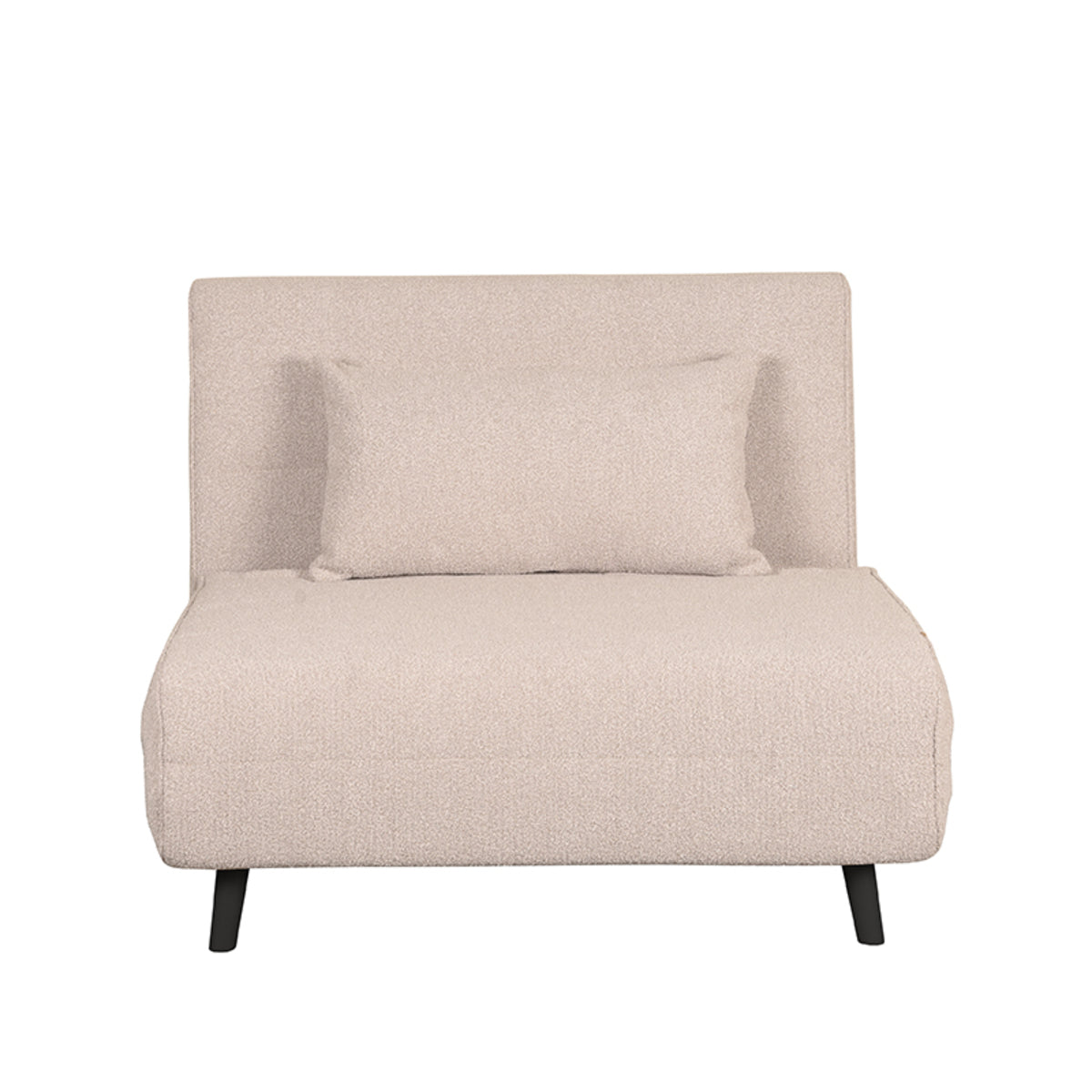 LABEL51 Slaapbank Single - Naturel - Boucle - Single | Zwarte Poot van LABEL51 – Luxe comfort op maat van PureWonen. Vraag naar de beste prijs.