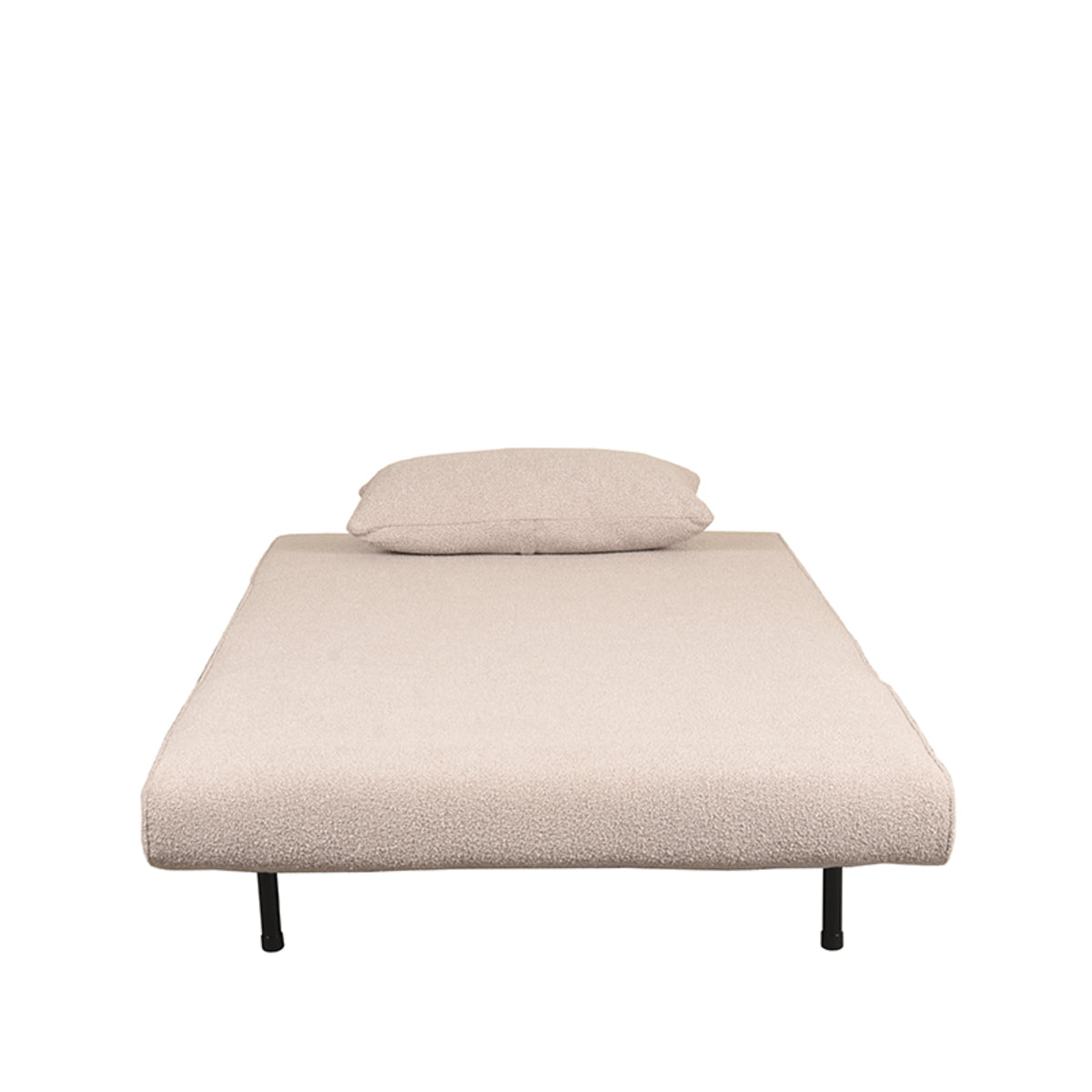 LABEL51 Slaapbank Single - Naturel - Boucle - Single | Zwarte Poot van LABEL51 – Luxe comfort op maat van PureWonen. Vraag naar de beste prijs.