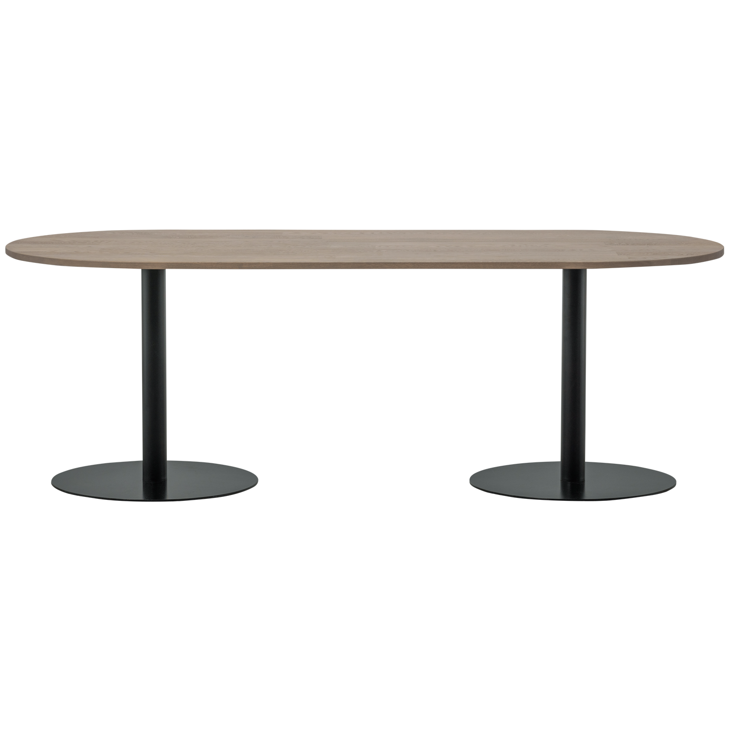 Tablo Eettafel Ovaal Vl 220x90 Cm Pebble Grey/Zwart [Fsc]