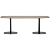 Tablo Eettafel Ovaal Vl 220x90 Cm Pebble Grey/Zwart [Fsc]