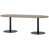 Tablo Eettafel Ovaal Vl 220x90 Cm Pebble Grey/Zwart [Fsc]