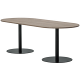 Tablo Eettafel Ovaal Vl 220x90 Cm Pebble Grey/Zwart [Fsc]