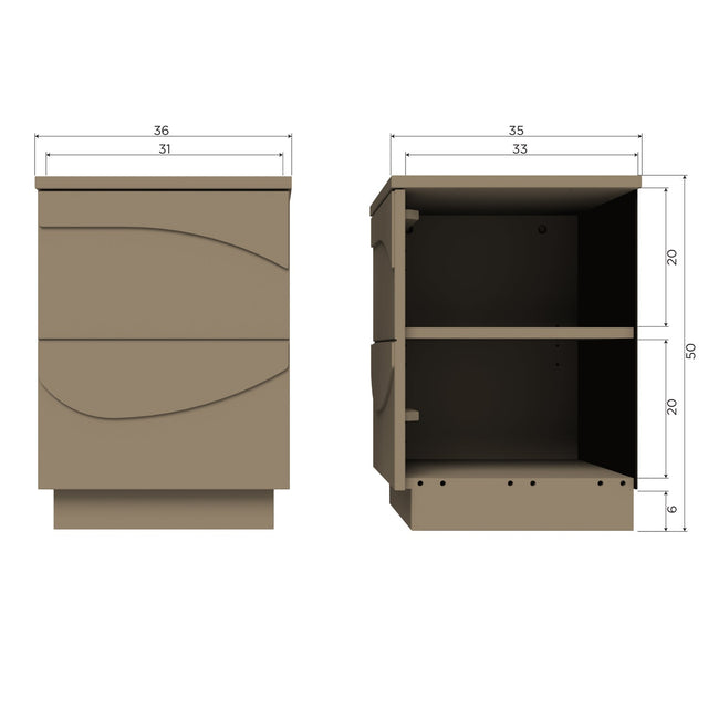 Teo Nachtkastje Grenen Mud [Fsc] van WOOOD – Luxe comfort op maat van PureWonen. Vraag naar de beste prijs.