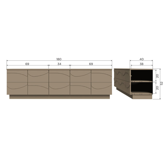Teo Tv Meubel Grenen Mud [Fsc] van WOOOD – Luxe comfort op maat van PureWonen. Vraag naar de beste prijs.