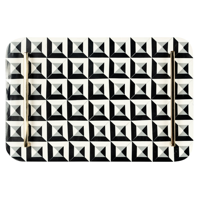 Dienblad Birte (Black/white) van Richmond Interiors – Luxe comfort op maat van PureWonen. Vraag naar de beste prijs.
