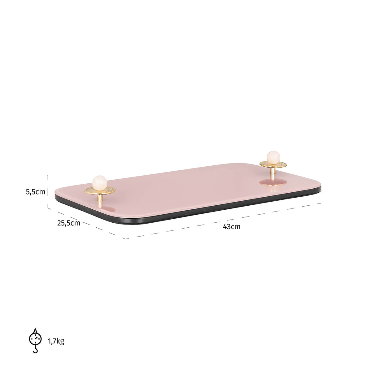 Dienblad Jalien (Pink) van Richmond Interiors – Luxe comfort op maat van PureWonen. Vraag naar de beste prijs.