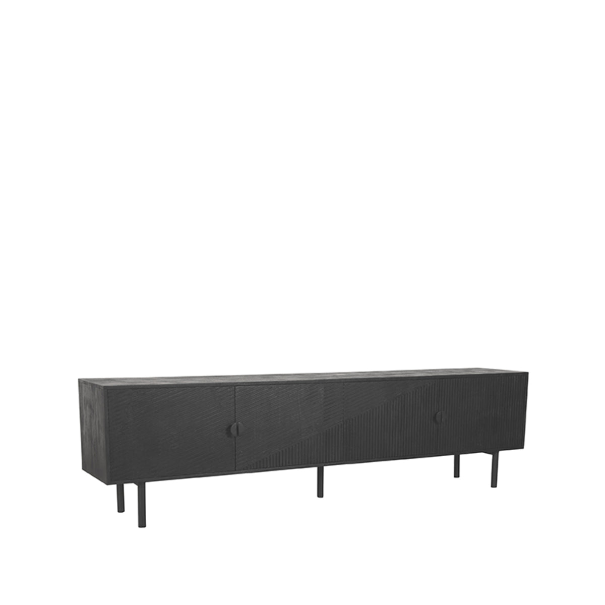 LABEL51 Tv-meubel Cotia - Zwart - Mangohout - Tv-Meubel van LABEL51 – Luxe comfort op maat van PureWonen. Vraag naar de beste prijs.