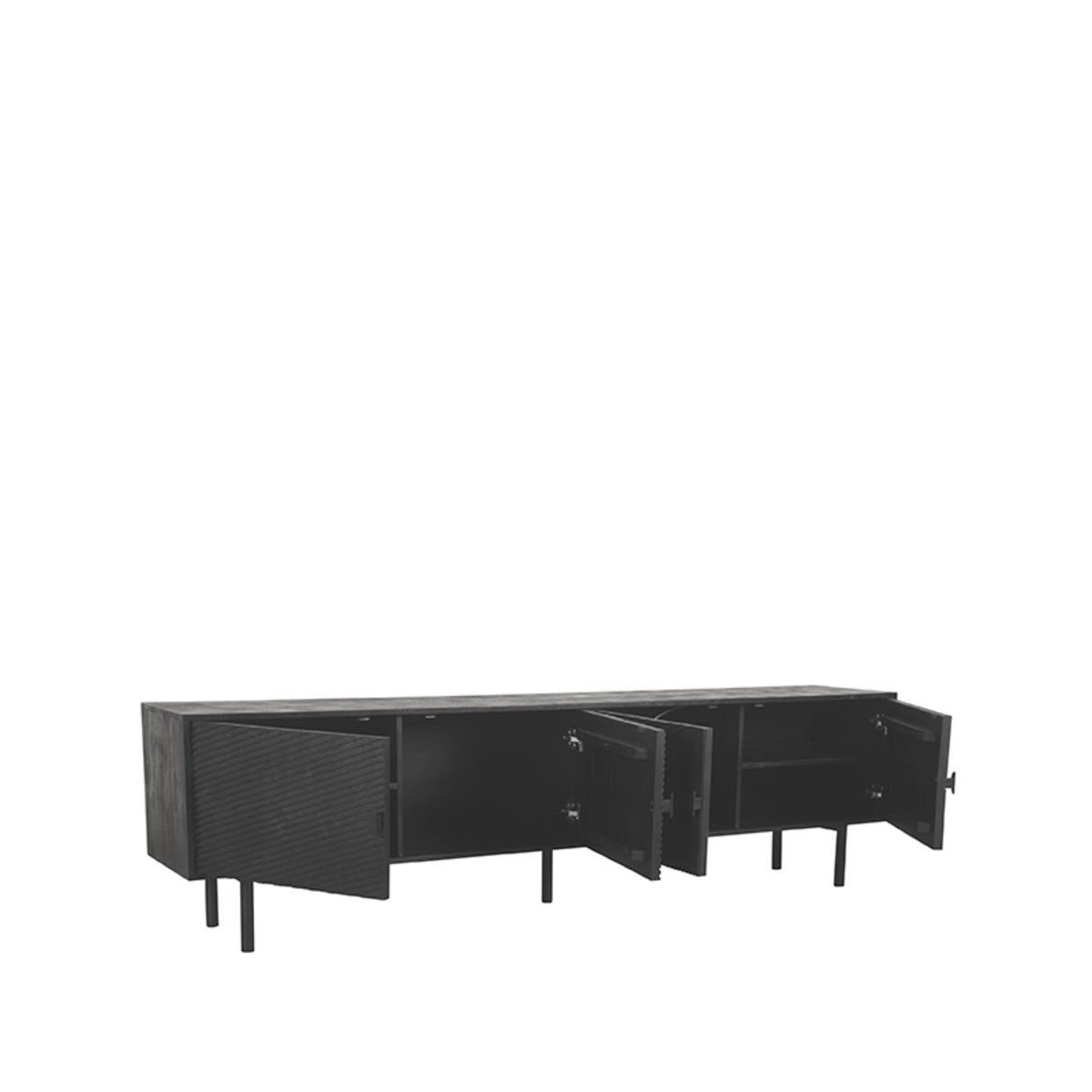 LABEL51 Tv-meubel Cotia - Zwart - Mangohout - Tv-Meubel van LABEL51 – Luxe comfort op maat van PureWonen. Vraag naar de beste prijs.