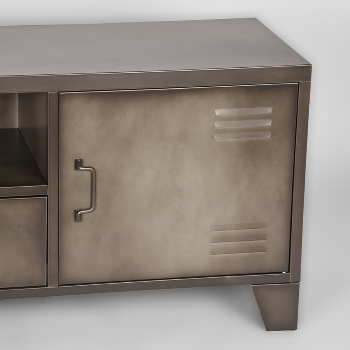 LABEL51 Tv-meubel Fence - Grijs - Metaal - Tv-Meubel van LABEL51 – Luxe comfort op maat van PureWonen. Vraag naar de beste prijs.