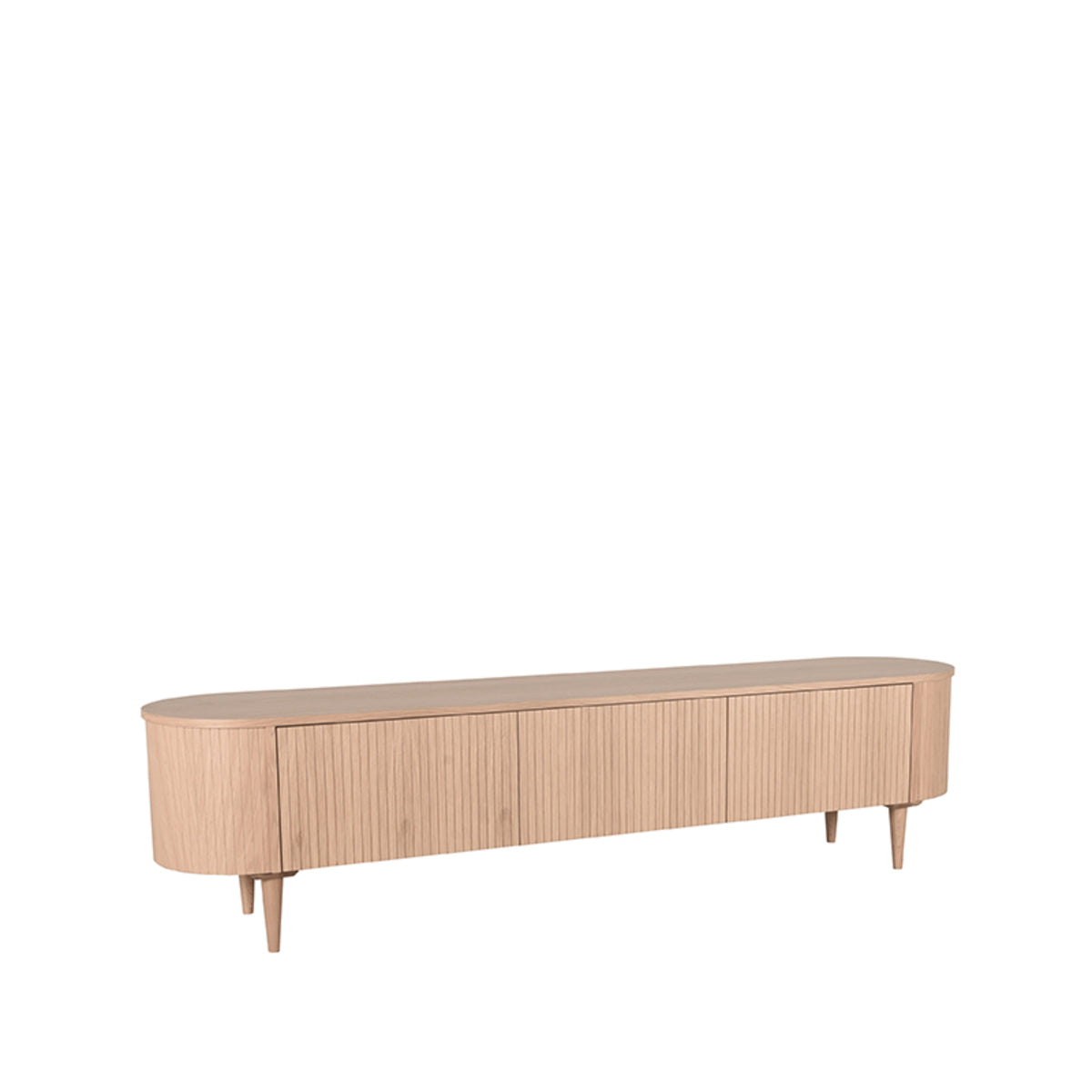 LABEL51 Tv-meubel Oliva - Naturel - Eiken - Tv-Meubel 220 cm van LABEL51 – Luxe comfort op maat van PureWonen. Vraag naar de beste prijs.