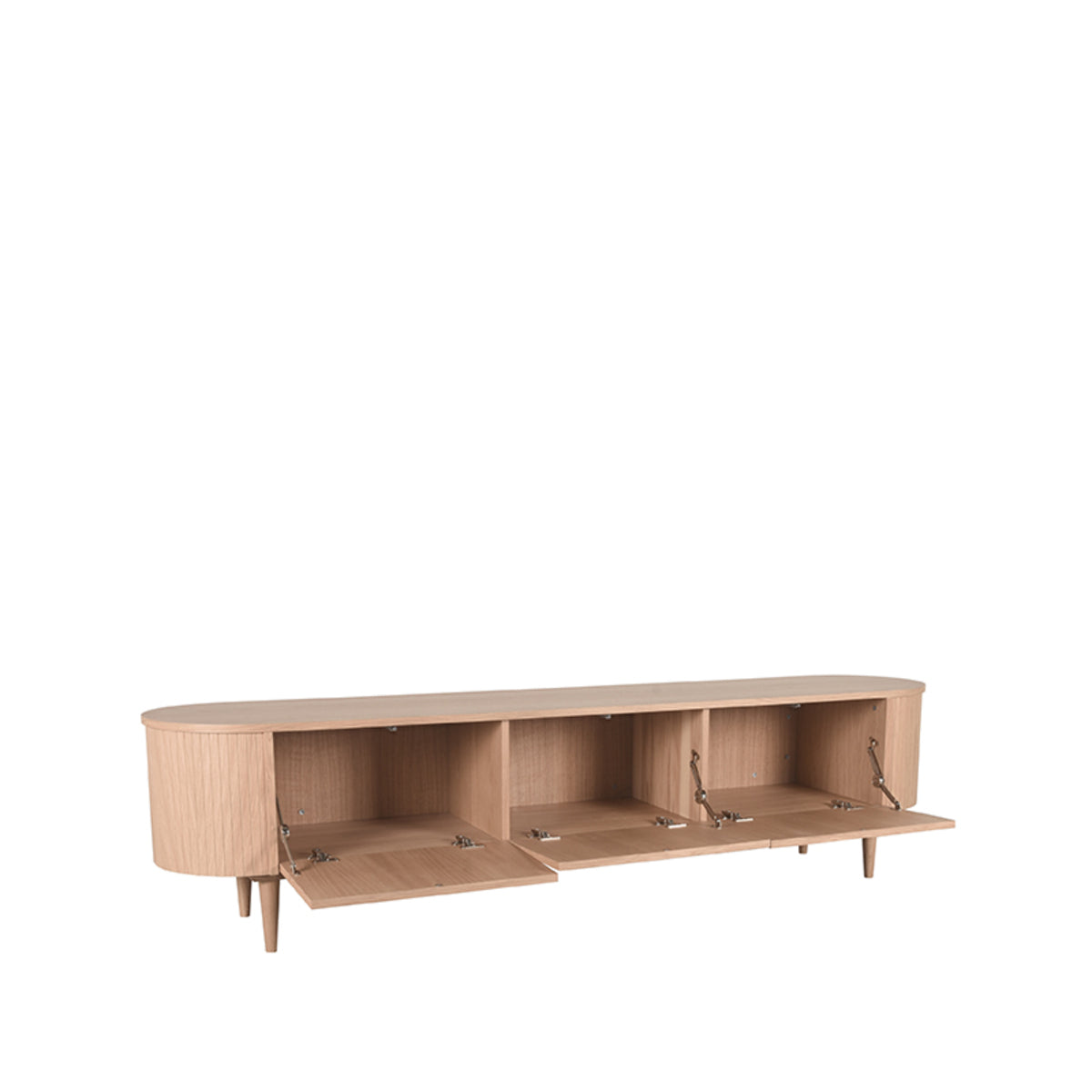 LABEL51 Tv-meubel Oliva - Naturel - Eiken - Tv-Meubel 220 cm van LABEL51 – Luxe comfort op maat van PureWonen. Vraag naar de beste prijs.