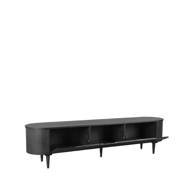 LABEL51 Tv-meubel Oliva - Zwart - Eiken - Tv-Meubel 220 cm van LABEL51 – Luxe comfort op maat van PureWonen. Vraag naar de beste prijs.