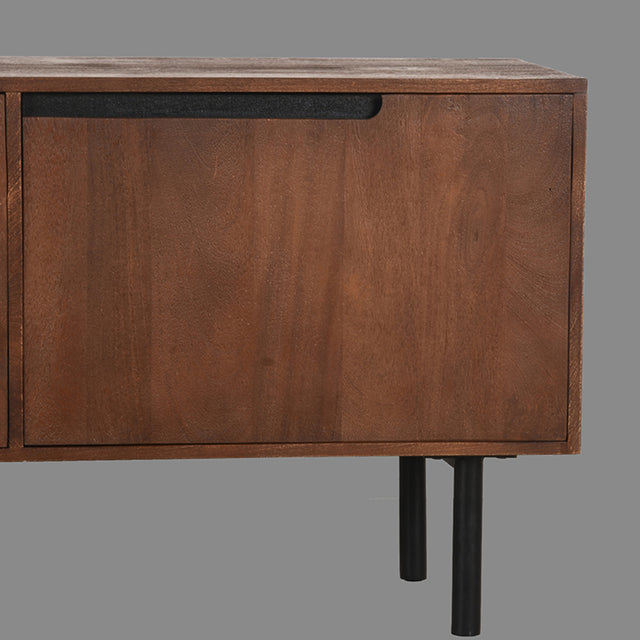 LABEL51 Tv-meubel Rio - Espresso - Mangohout - Tv-Meubel 180 cm van LABEL51 – Luxe comfort op maat van PureWonen. Vraag naar de beste prijs.