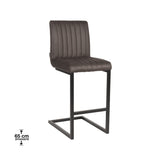 LABEL51 Barkruk Milo - Antraciet - Microfiber - Zithoogte 65 van LABEL51 – Luxe comfort op maat van PureWonen. Vraag naar de beste prijs.