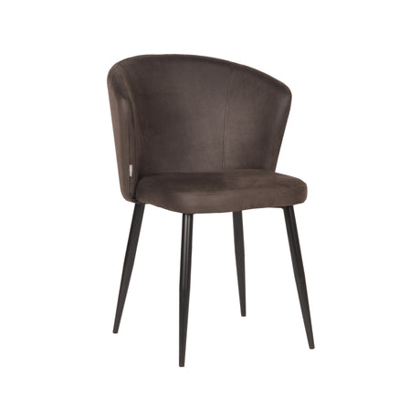 LABEL51 Eetkamerstoel Wave - Antraciet - Microfiber van LABEL51 – Luxe comfort op maat van PureWonen. Vraag naar de beste prijs.