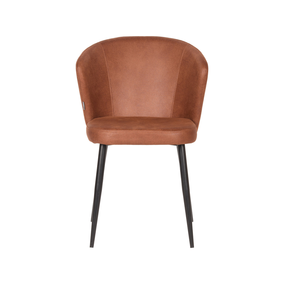 LABEL51 Eetkamerstoel Wave - Cognac - Microfiber van LABEL51 – Luxe comfort op maat van PureWonen. Vraag naar de beste prijs.
