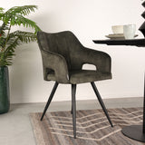 LABEL51 Eetkamerstoel Noud - Hunter - Velours van LABEL51 – Luxe comfort op maat van PureWonen. Vraag naar de beste prijs.