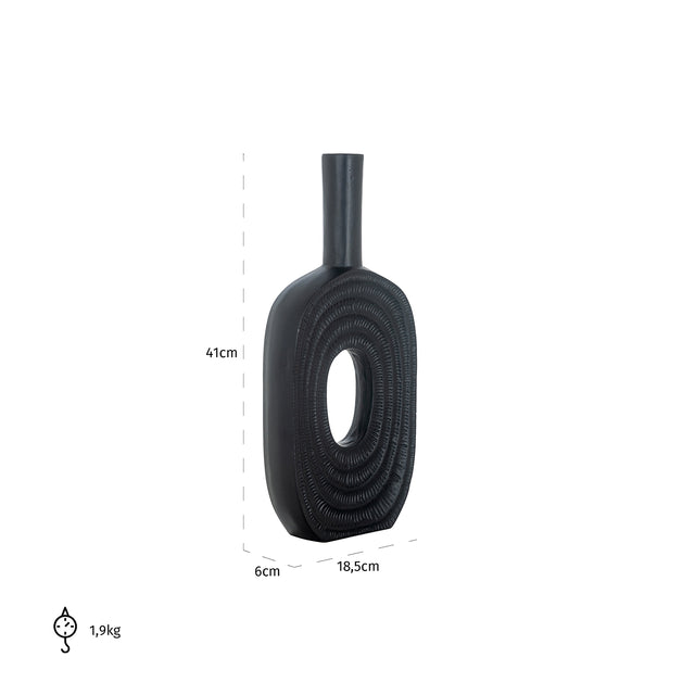 Vaas Emar groot (Black) van Richmond Interiors – Luxe comfort op maat van PureWonen. Vraag naar de beste prijs.