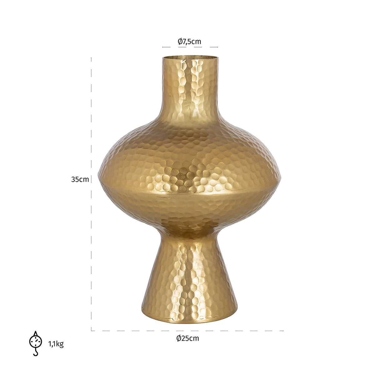 Vaas Caitlyn klein (Gold) van Richmond Interiors – Luxe comfort op maat van PureWonen. Vraag naar de beste prijs.