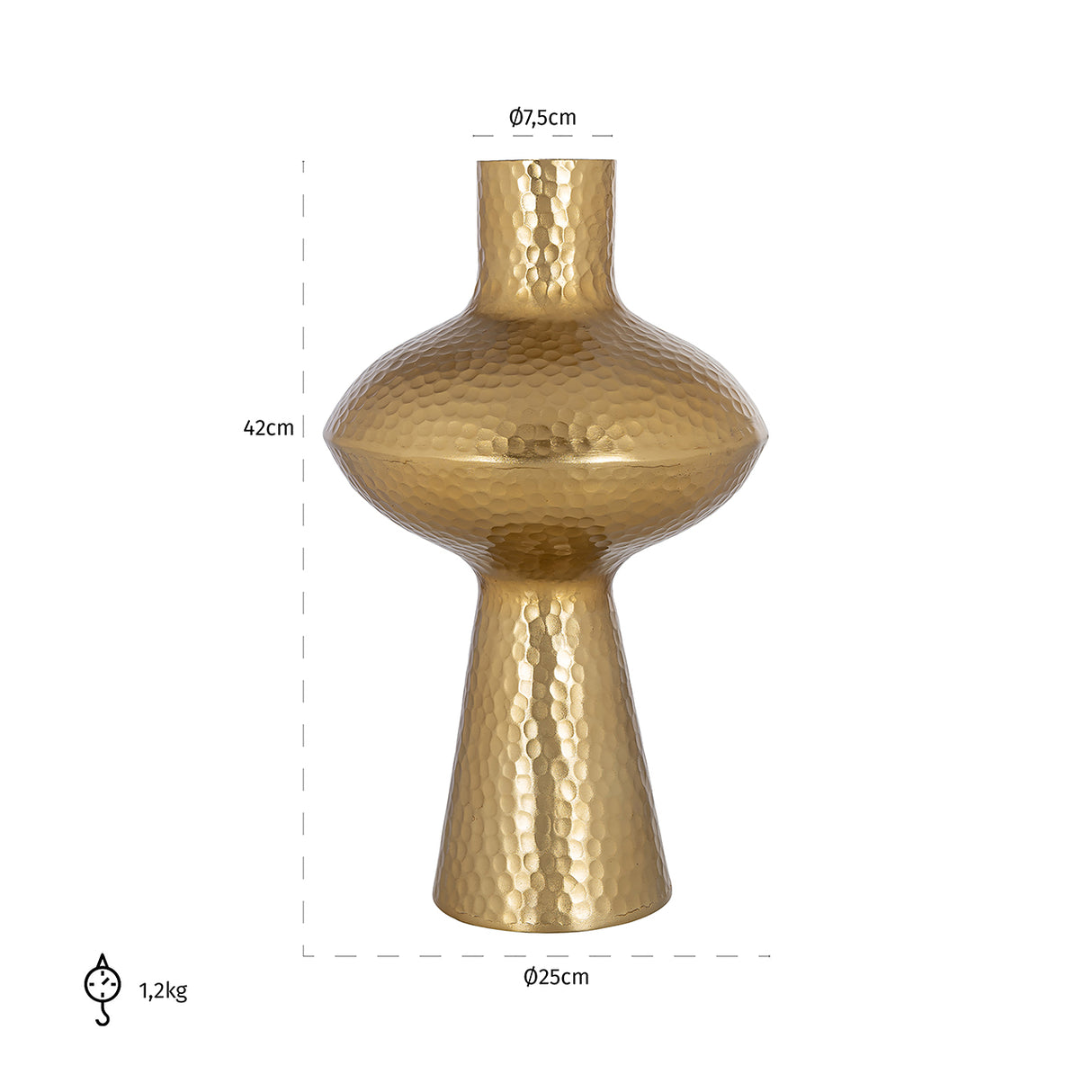 Vaas Caitlyn groot (Gold) van Richmond Interiors – Luxe comfort op maat van PureWonen. Vraag naar de beste prijs.